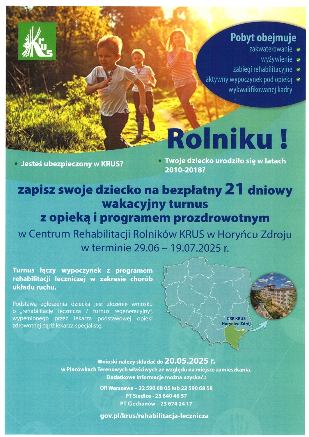 Turnus z KRUS – Oferta
